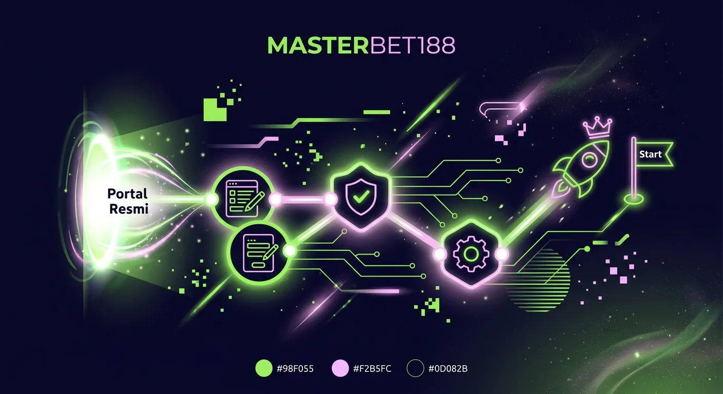 Ilustrasi alur pendaftaran akun resmi MASTERBET188
